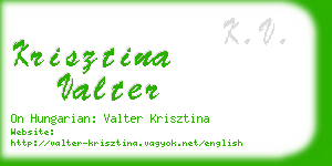 krisztina valter business card